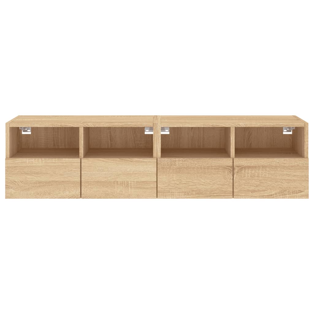 Meubles TV muraux 2 pcs chêne sonoma 60x30x30cm bois ingénierie - XIOS