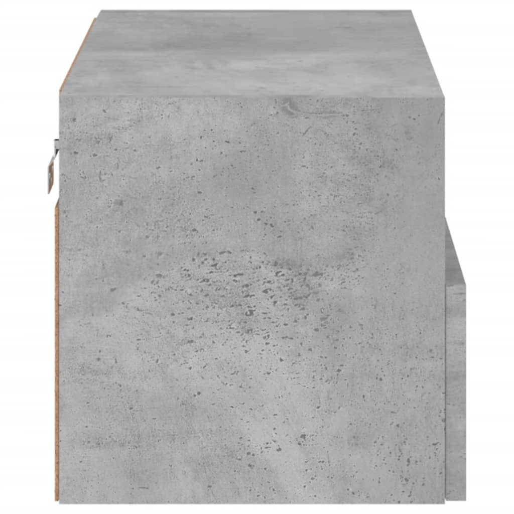 Meuble TV mural gris béton 60x30x30 cm bois d'ingénierie - XIOS