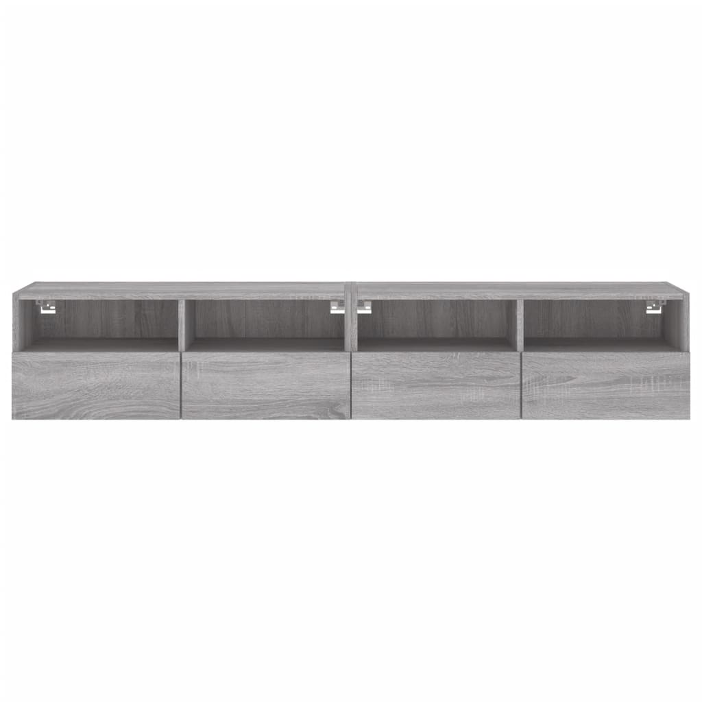 Meubles TV muraux 2pcs sonoma gris 80x30x30cm bois d'ingénierie - XIOS