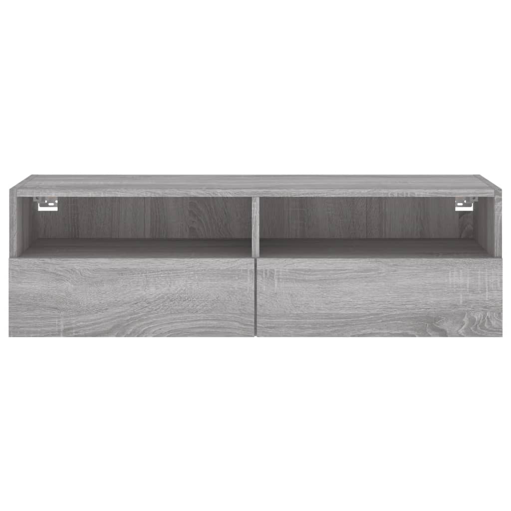 Meuble TV mural sonoma gris 100x30x30 cm bois d'ingénierie - XIOS