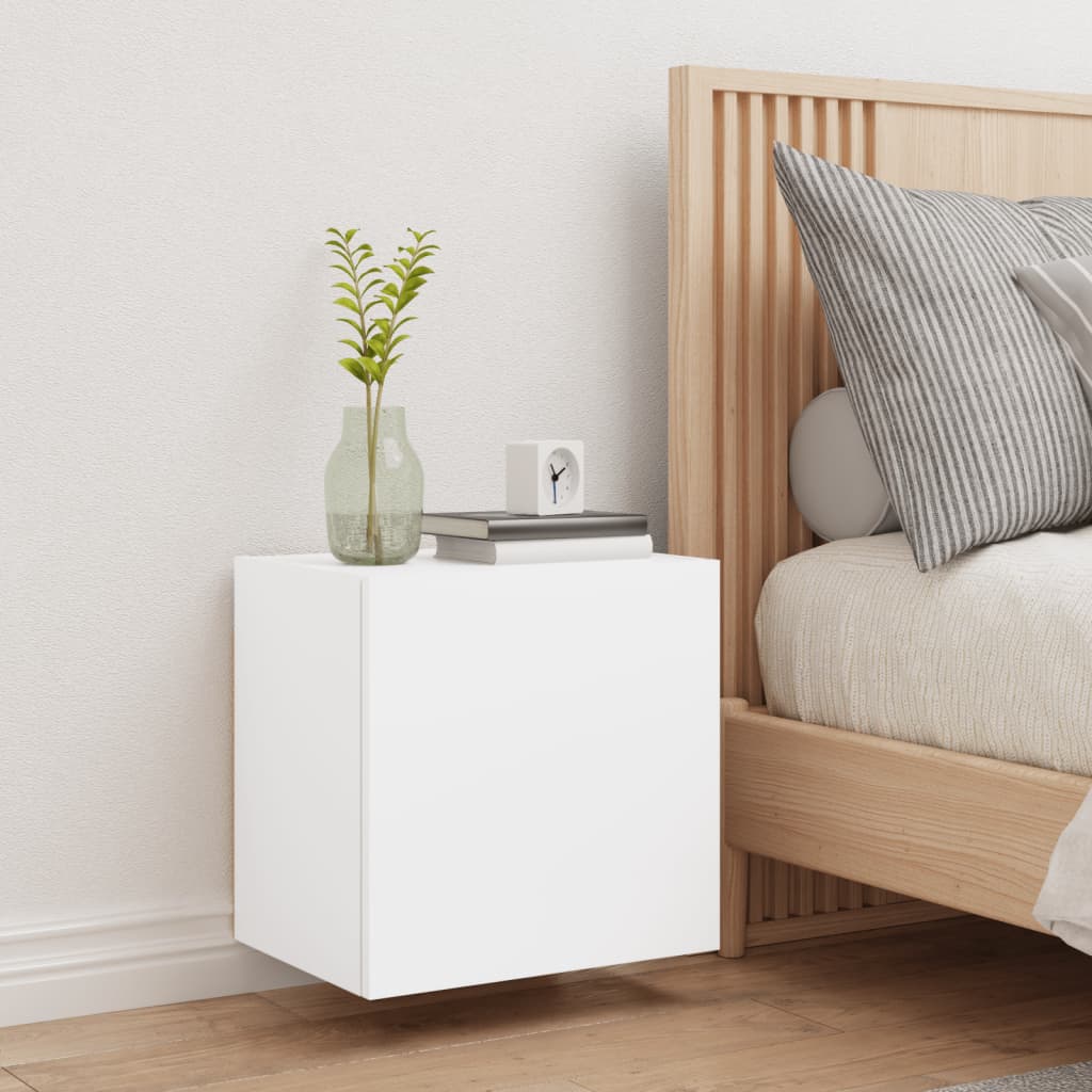 Meuble TV mural blanc 40,5x30x40 cm bois d'ingénierie - XIOS