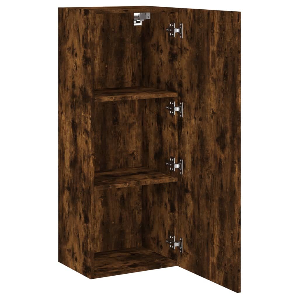 Meuble TV mural chêne fumé 40,5x30x102 cm bois d'ingénierie - XIOS