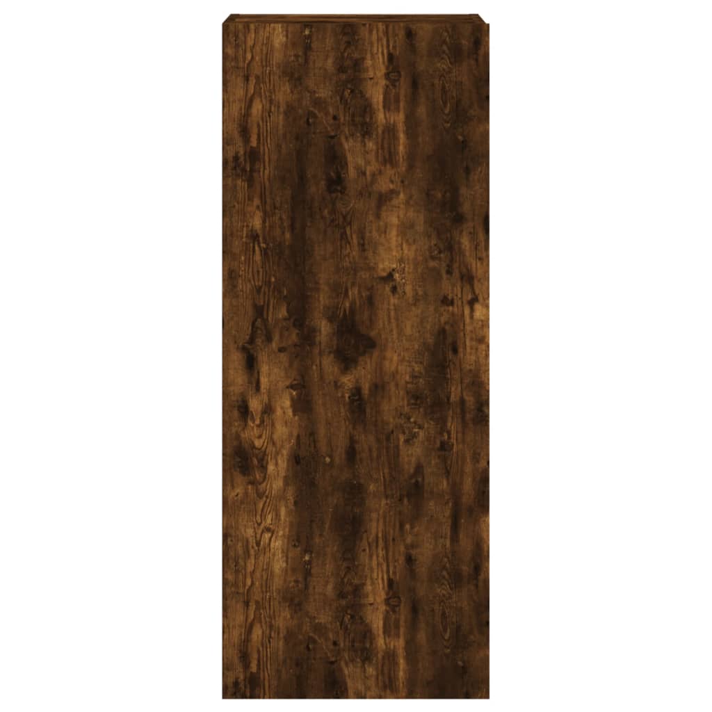 Meuble TV mural chêne fumé 40,5x30x102 cm bois d'ingénierie - XIOS