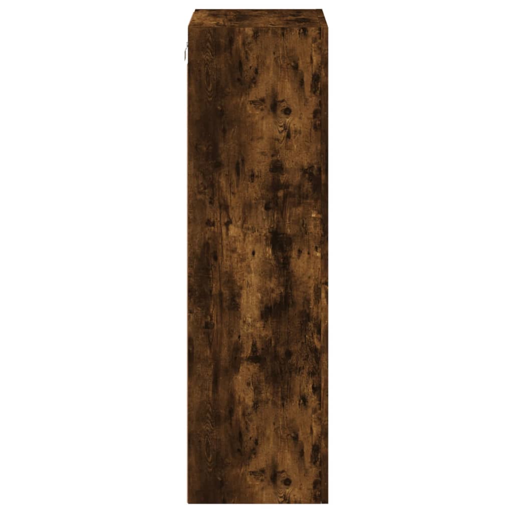 Meuble TV mural chêne fumé 40,5x30x102 cm bois d'ingénierie - XIOS