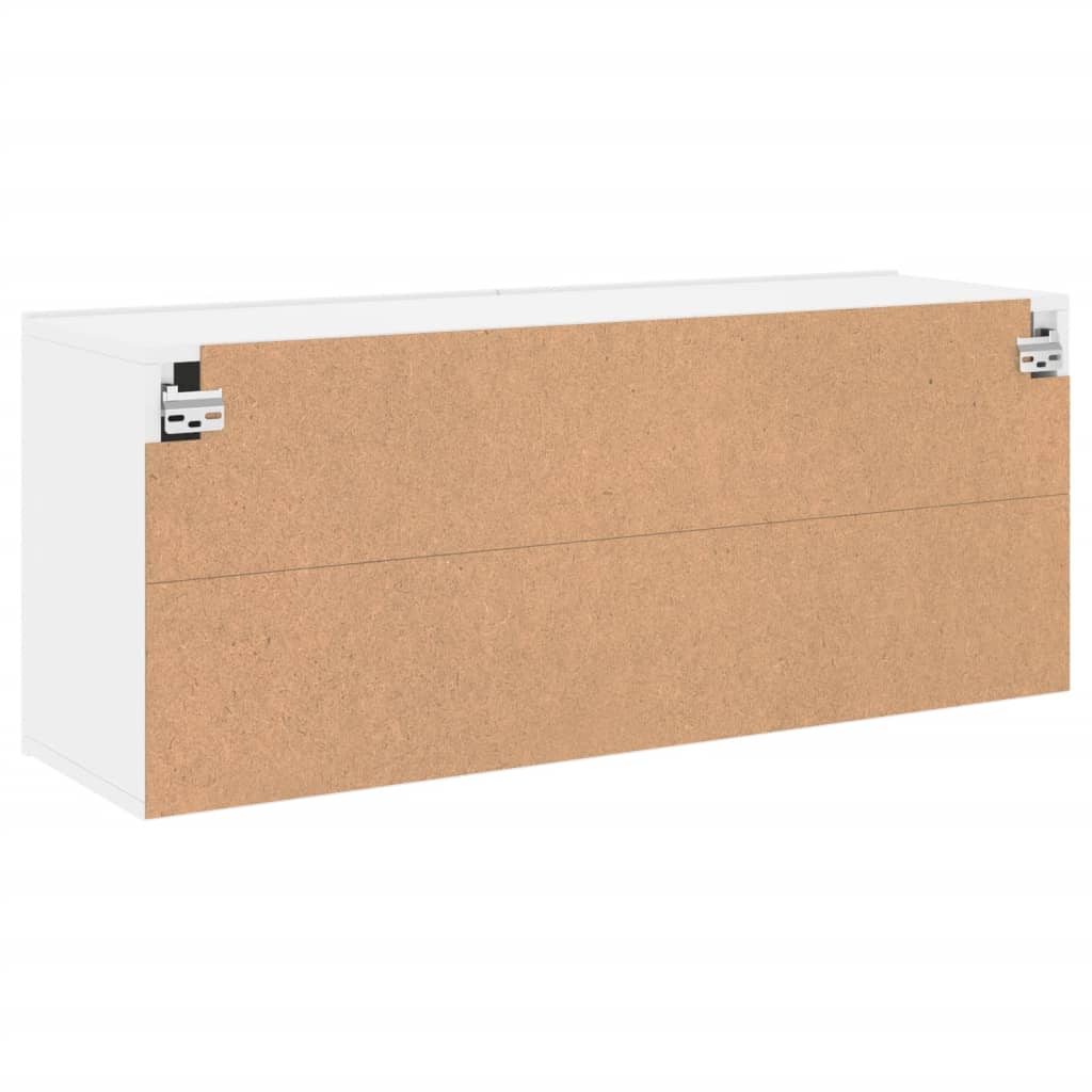 Meuble TV mural blanc 100x30x41 cm - XIOS