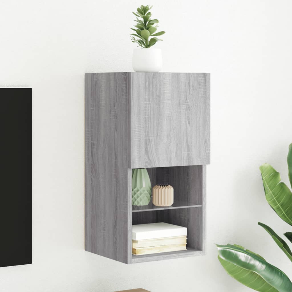 Meuble TV avec lumières LED sonoma gris 30,5x30x60 cm - XIOS