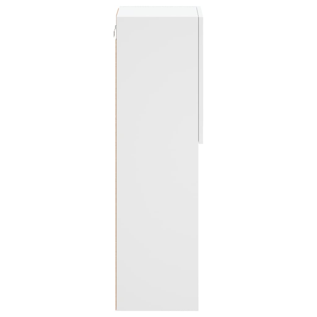 Meubles TV avec lumières LED 2 pcs blanc 30,5x30x102 cm - XIOS