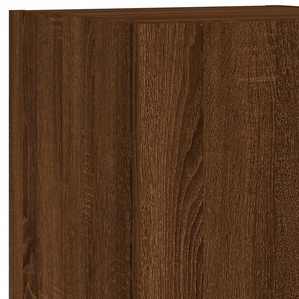 Meuble TV avec lumières LED chêne marron 30,5x30x102 cm - XIOS
