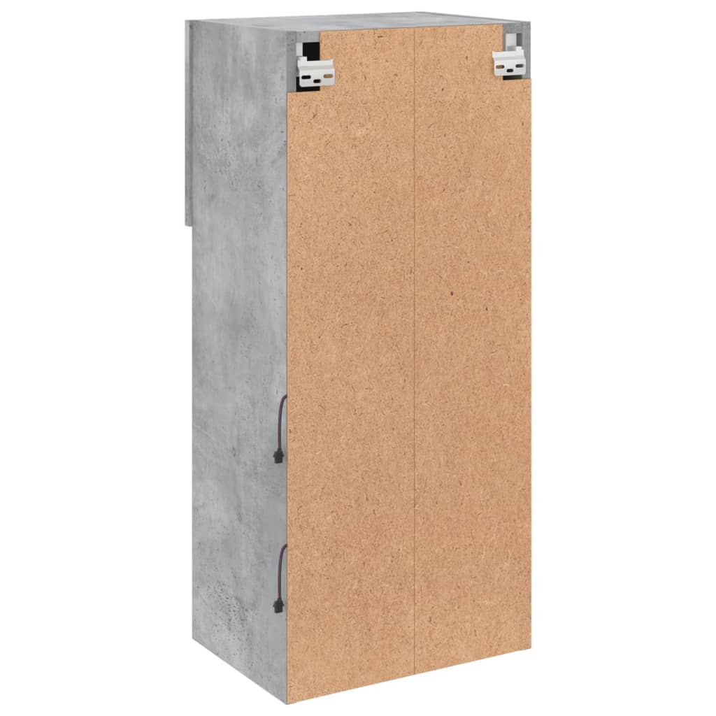 Meuble TV avec lumières LED gris béton 40,5x30x90 cm - XIOS
