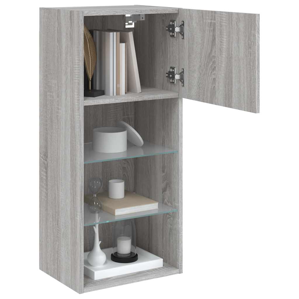 Meuble TV avec lumières LED sonoma gris 40,5x30x90 cm - XIOS