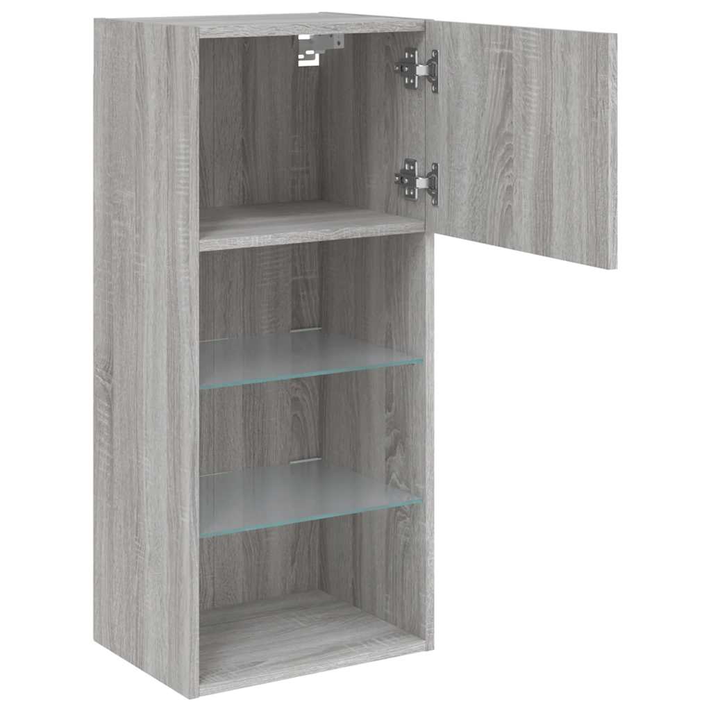 Meuble TV avec lumières LED sonoma gris 40,5x30x90 cm - XIOS