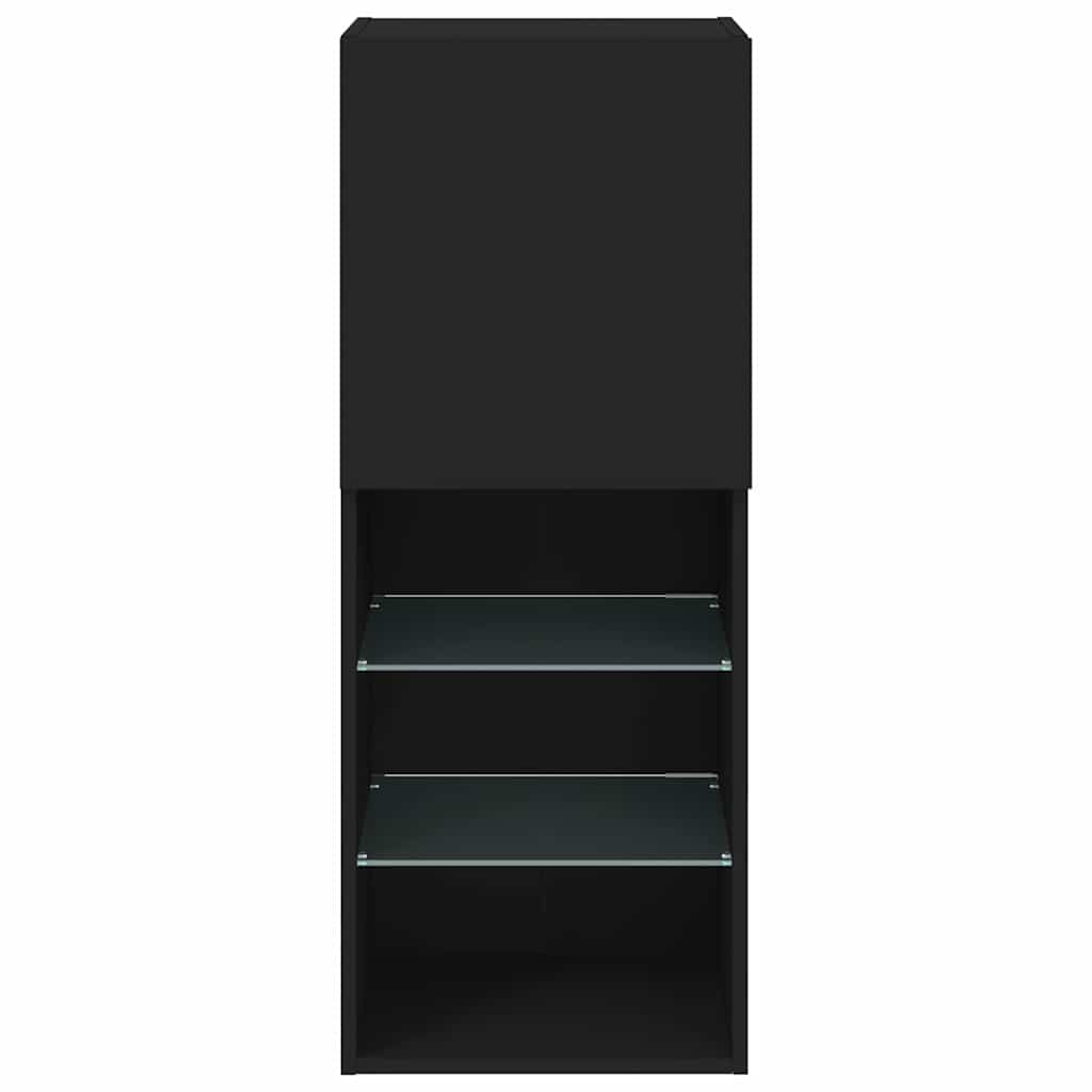 Meuble TV avec lumières LED noir 40,5x30x102 cm - XIOS