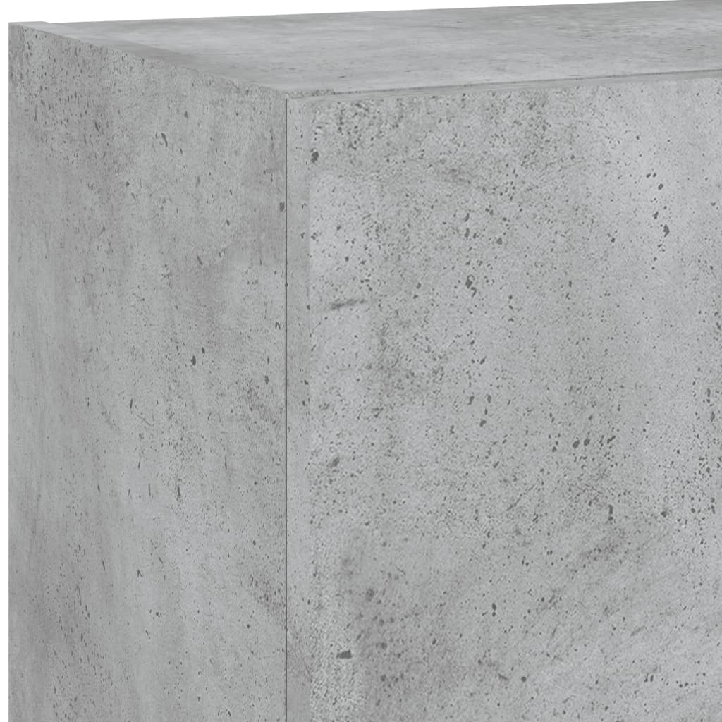 Meuble TV avec lumières LED gris béton 40,5x30x102 cm - XIOS