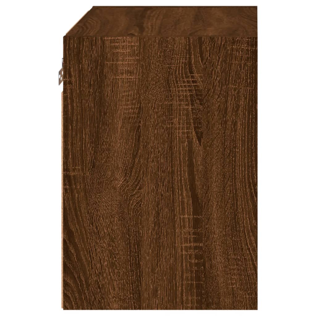 Tables de chevet murales avec lumières LED 2 pcs chêne marron - XIOS