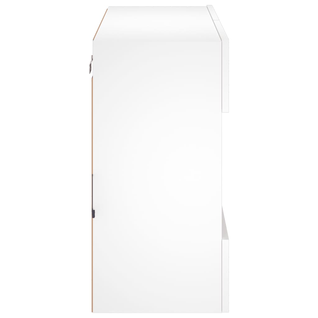 Meuble TV mural avec lumières LED blanc 78,5x30x60,5 cm - XIOS