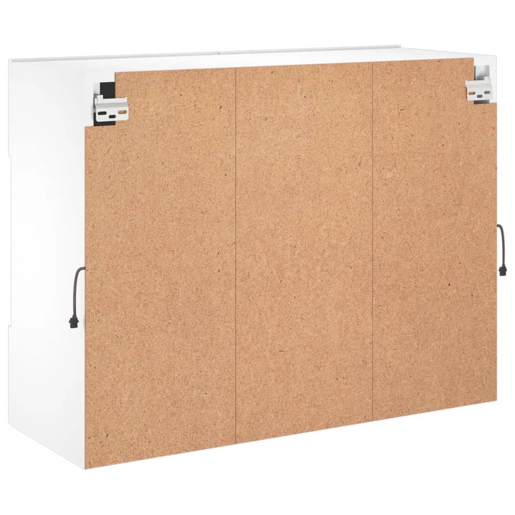 Meuble TV mural avec lumières LED blanc 78,5x30x60,5 cm - XIOS