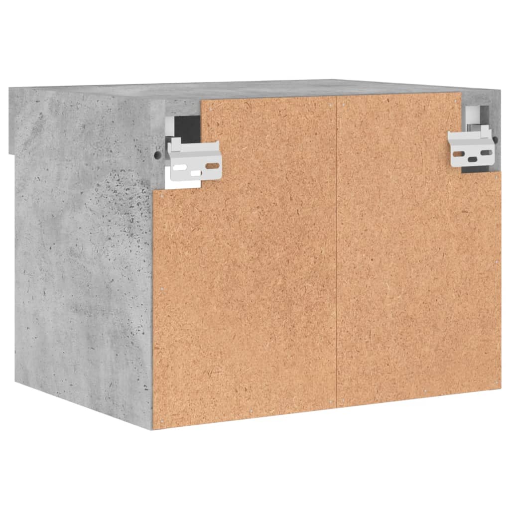 Tables de chevet murales avec lumières LED 2 pcs gris béton - XIOS