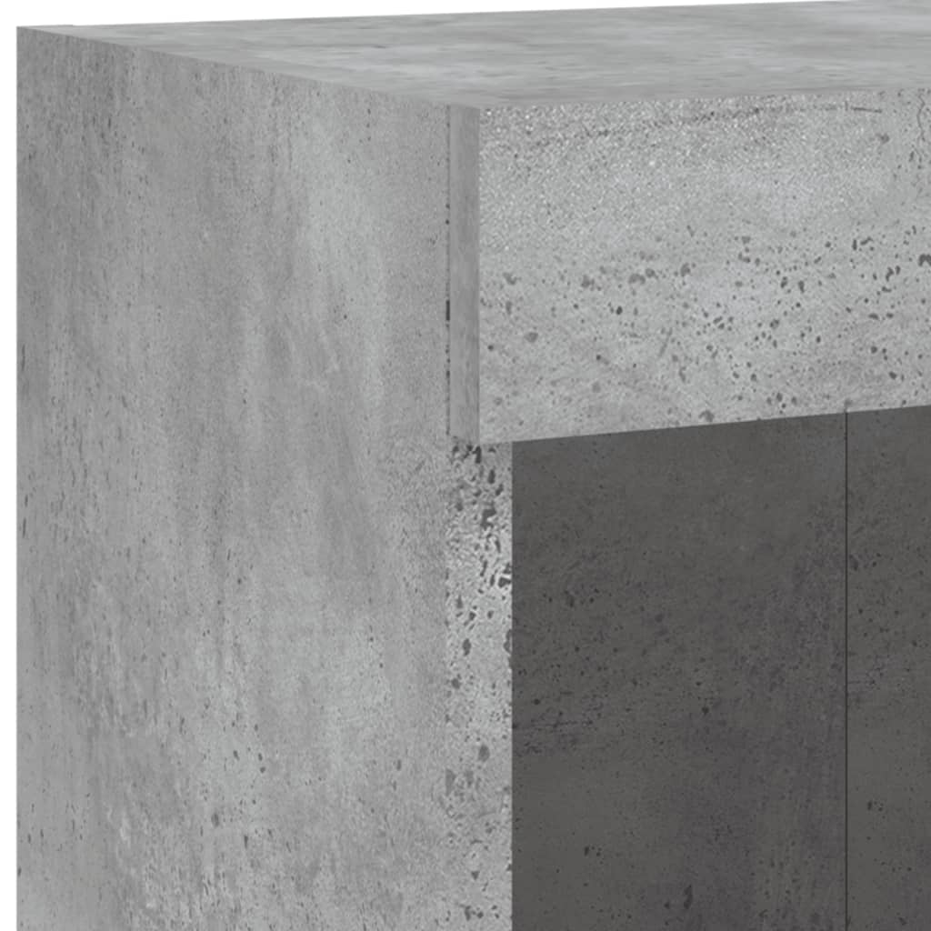 Meubles TV avec lumières LED 2 pcs gris béton 100x30x30 cm - XIOS