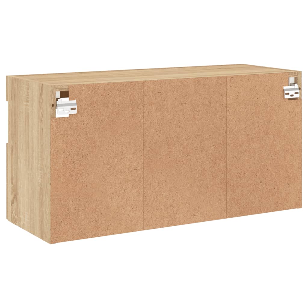 Meuble TV mural avec lumières LED chêne sonoma 80x30x40 cm - XIOS