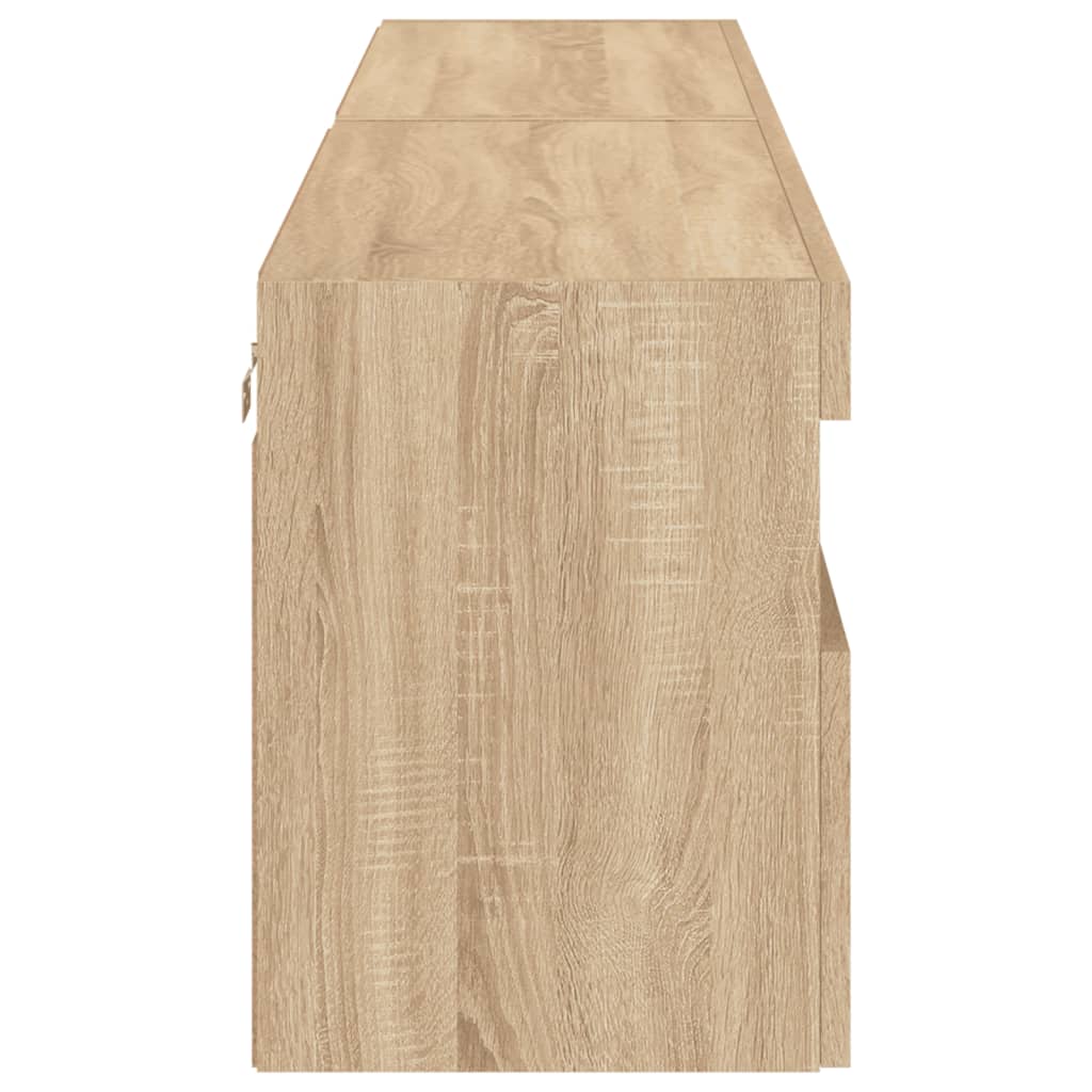 Meubles TV muraux lumières LED 2 pcs chêne sonoma 80x30x40 cm - XIOS