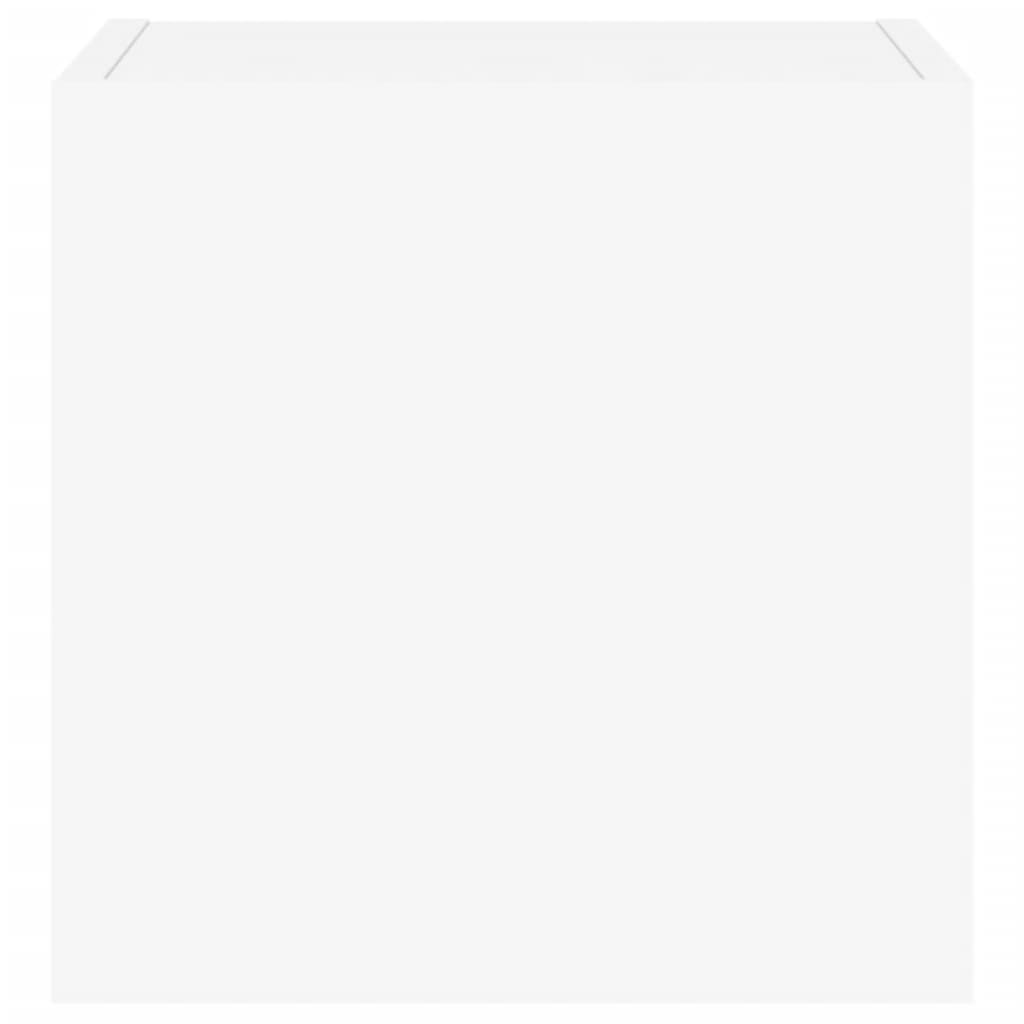 Meubles TV muraux avec lumières LED 2 pcs blanc 30,5x35x30 cm - XIOS