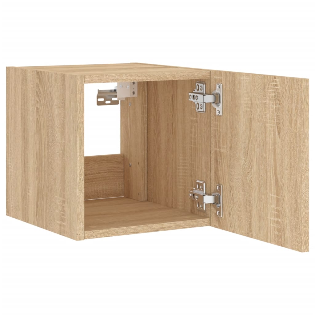 Meubles TV muraux lumières LED 2 pcs chêne sonoma 30,5x35x30 cm - XIOS