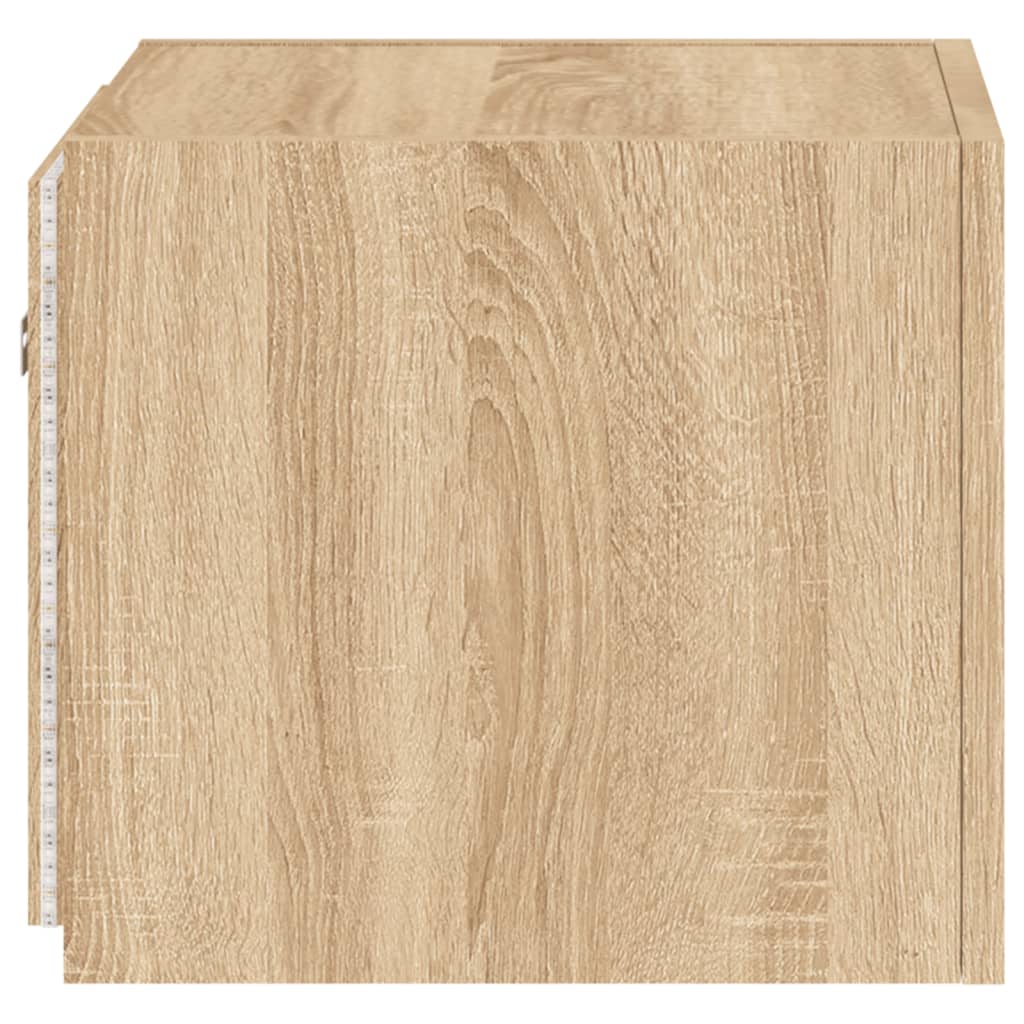 Meubles TV muraux lumières LED 2 pcs chêne sonoma 30,5x35x30 cm - XIOS