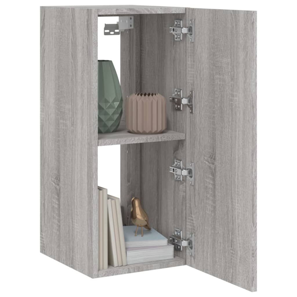 Meuble TV mural avec lumières LED sonoma gris 30,5x35x70 cm - XIOS