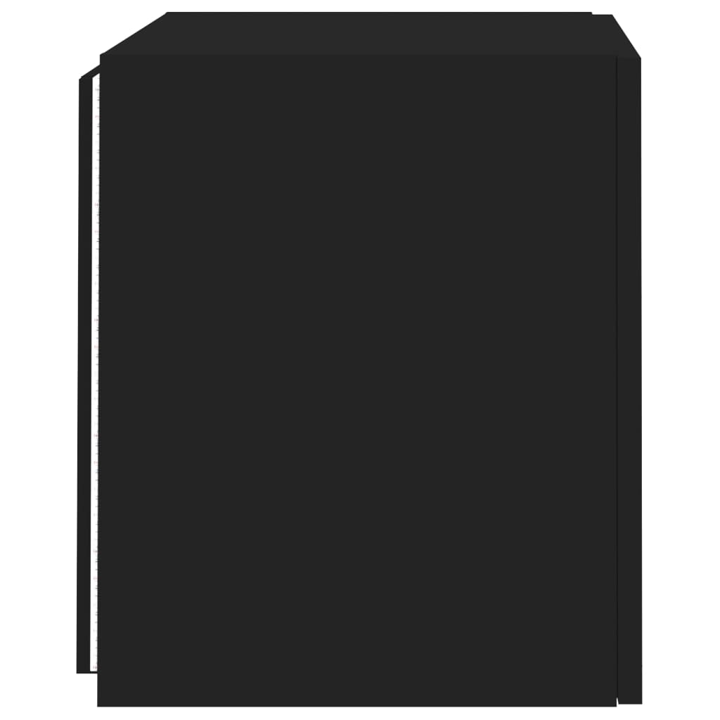 Meubles TV muraux avec lumières LED 2 pcs noir 40,5x35x40 cm - XIOS