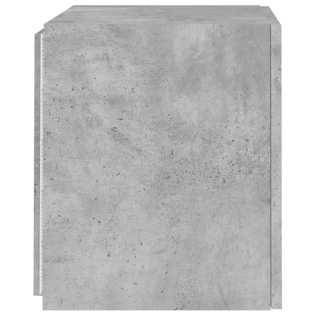 Meubles TV muraux et lumières LED 2pcs gris béton 40,5x35x40 cm - XIOS