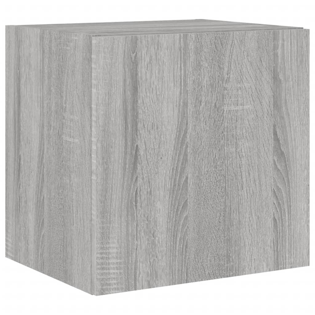 Meubles TV muraux et lumières LED 2pcs sonoma gris 40,5x35x40cm - XIOS