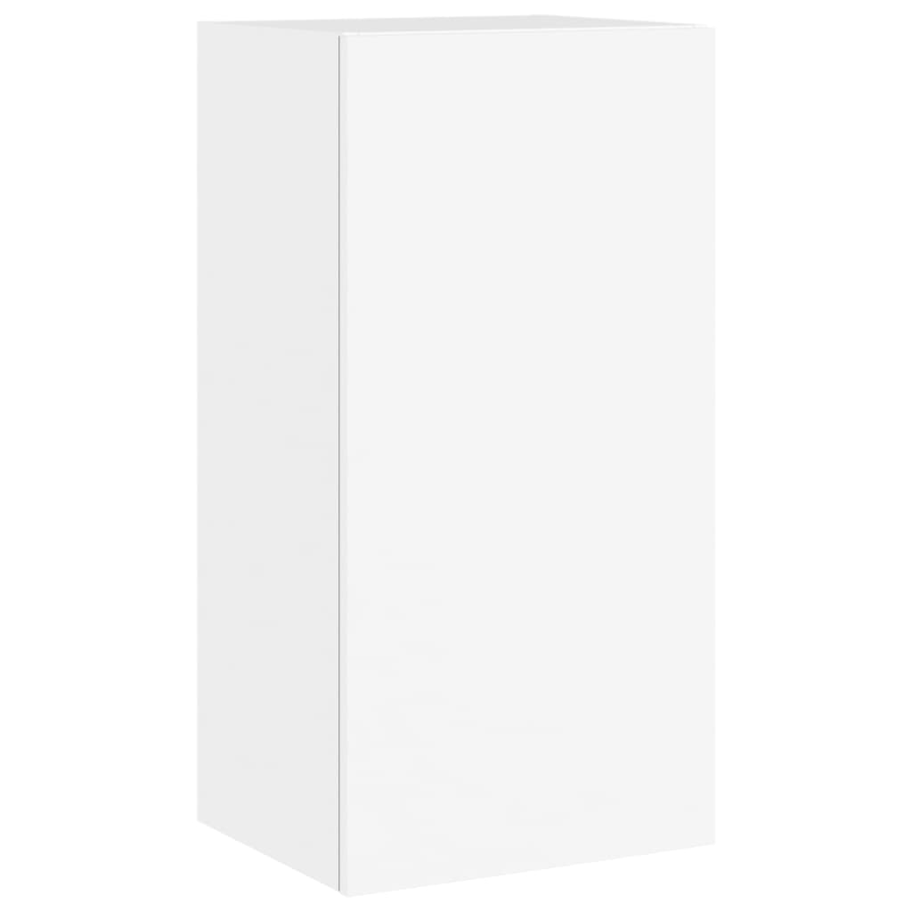 Meuble TV mural avec lumières LED blanc 40,5x35x80 cm - XIOS