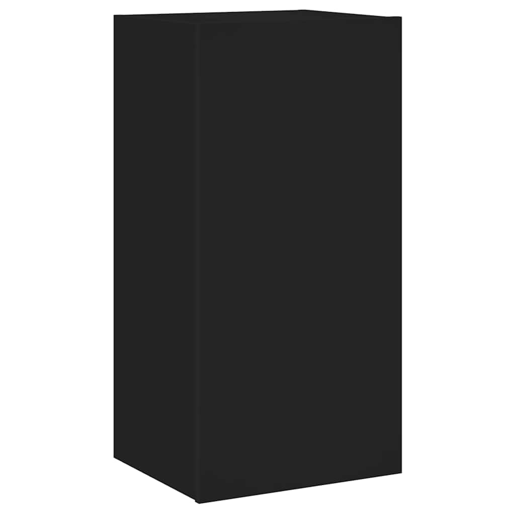 Meuble TV mural avec lumières LED noir 40,5x35x80 cm - XIOS