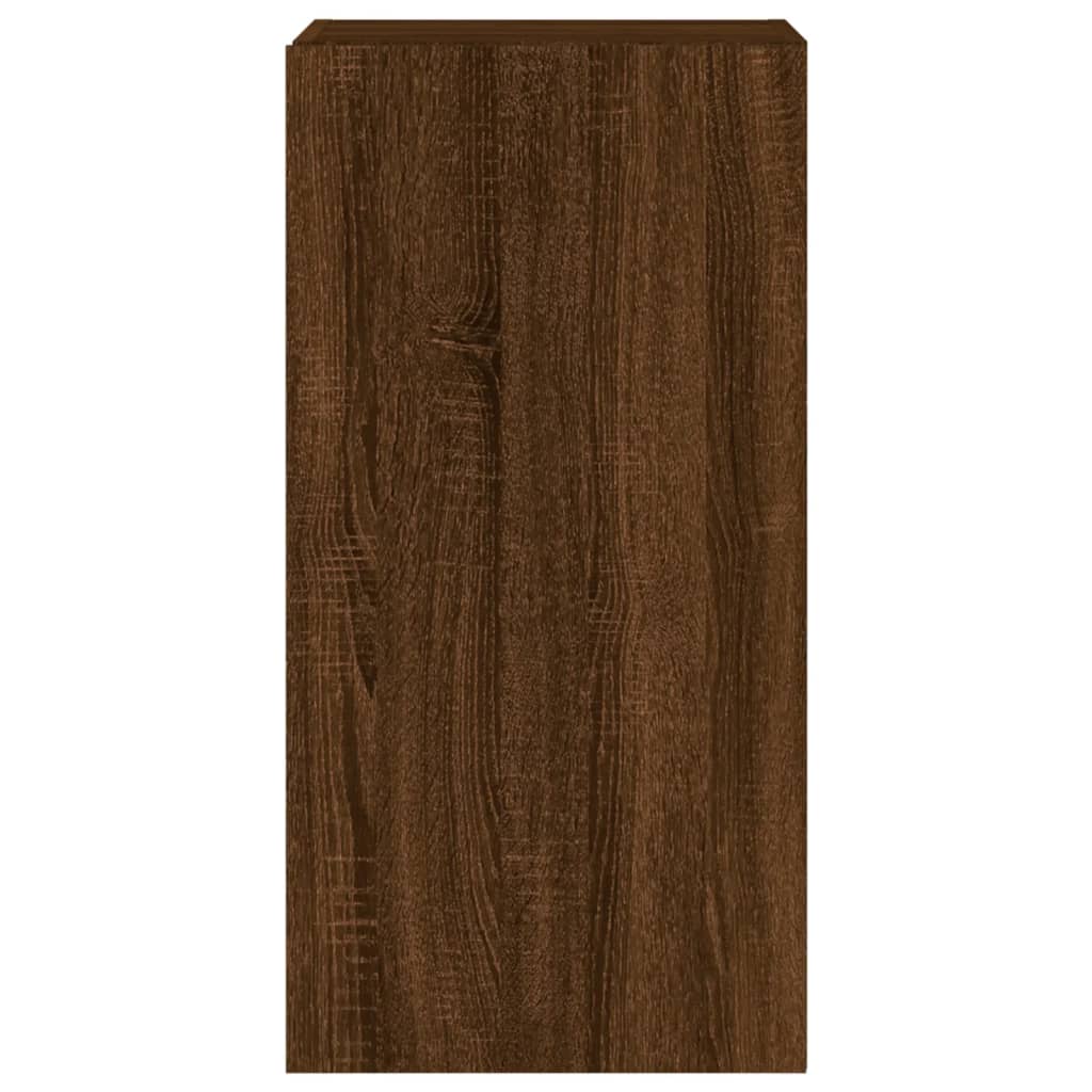Meuble TV mural avec lumières LED chêne marron 40,5x35x80 cm - XIOS