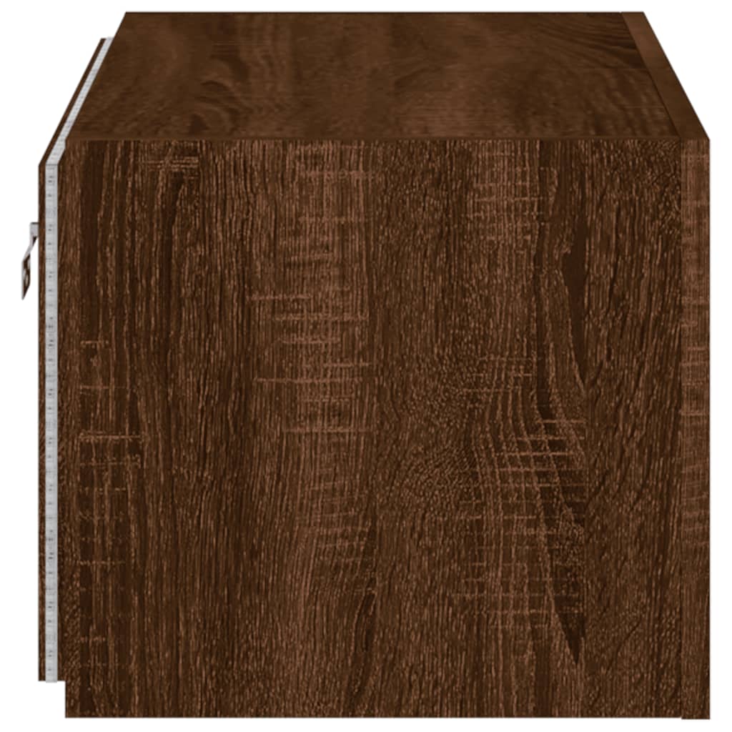 Meuble TV mural avec lumières LED chêne marron 60x35x31 cm - XIOS