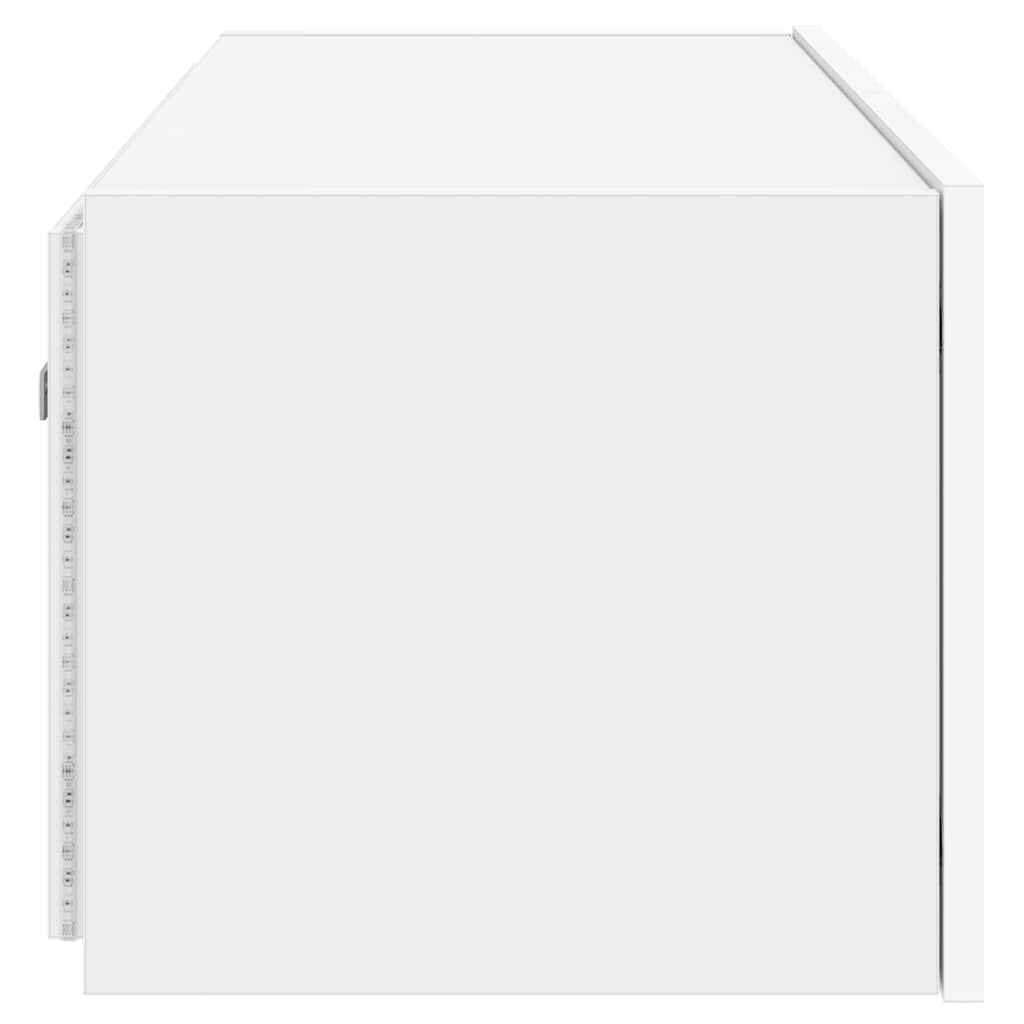 Meuble TV mural avec lumières LED blanc 80x35x31 cm - XIOS
