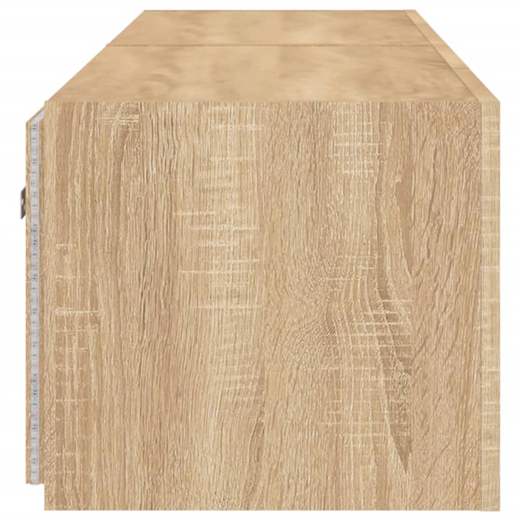 Meubles TV muraux lumières LED 2 pcs chêne sonoma 80x35x31 cm - XIOS