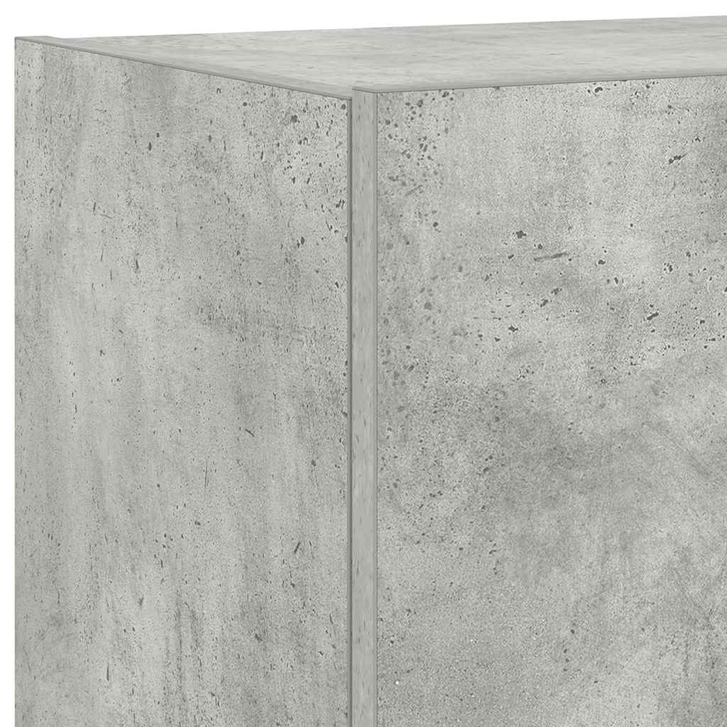 Meuble TV mural avec lumières LED gris béton 80x35x31 cm - XIOS