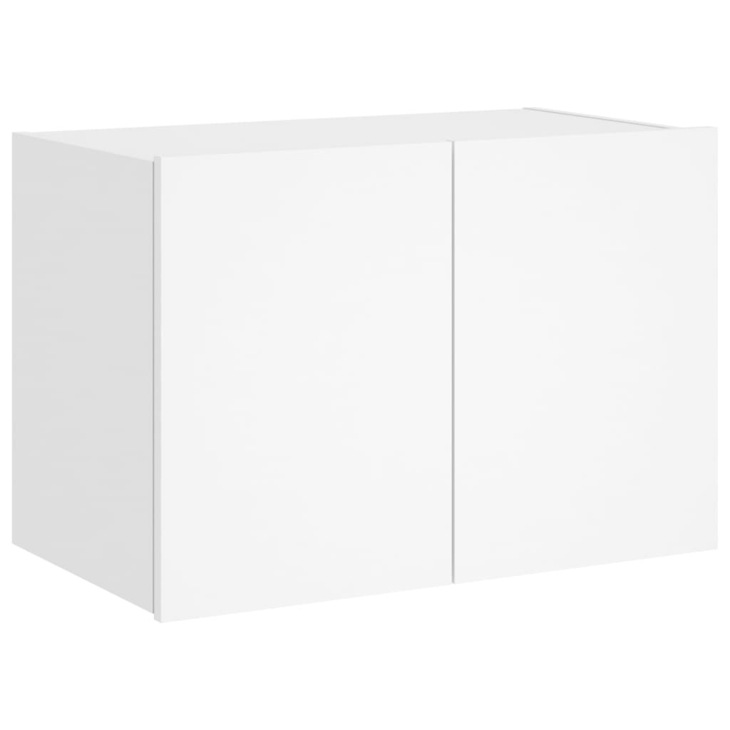 Meuble TV mural avec lumières LED blanc 60x35x41 cm - XIOS