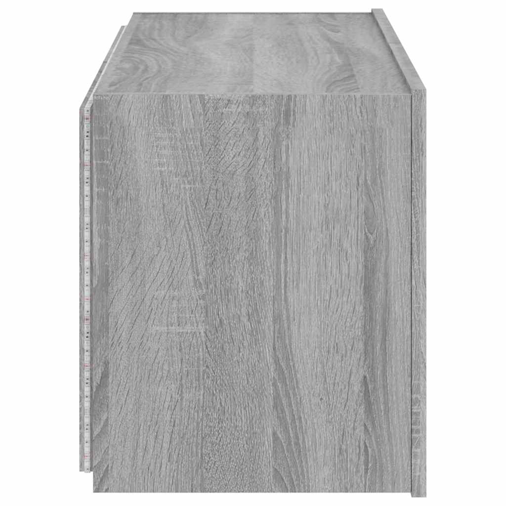 Meuble TV mural avec lumières LED sonoma gris 80x35x41 cm - XIOS