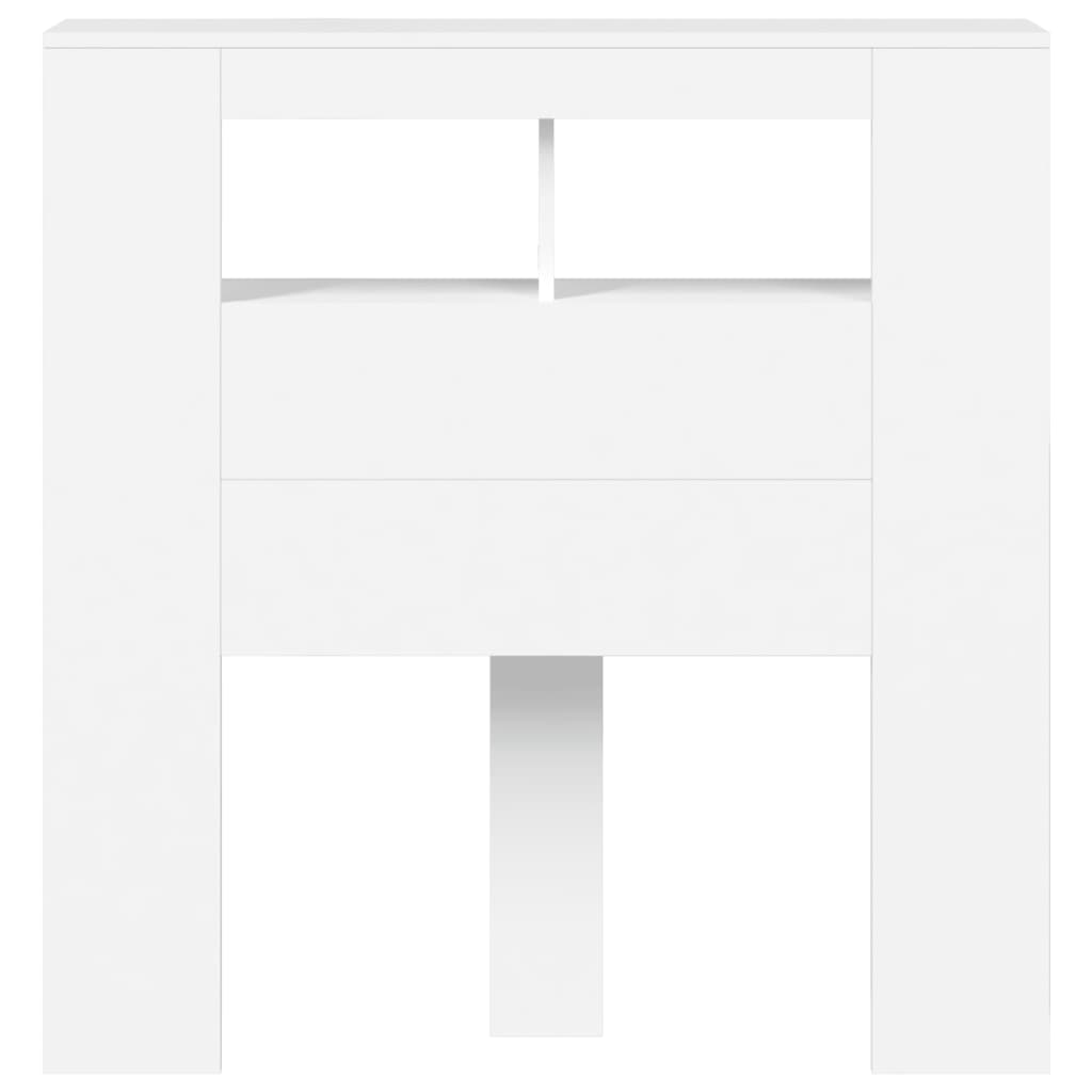 Tête de lit à LED blanc 100x18,5x103,5 cm bois d'ingénierie - XIOS