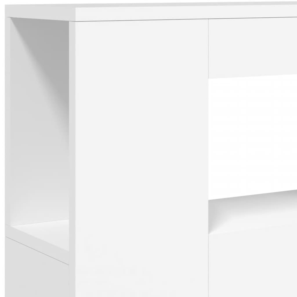 Tête de lit à LED blanc 100x18,5x103,5 cm bois d'ingénierie - XIOS
