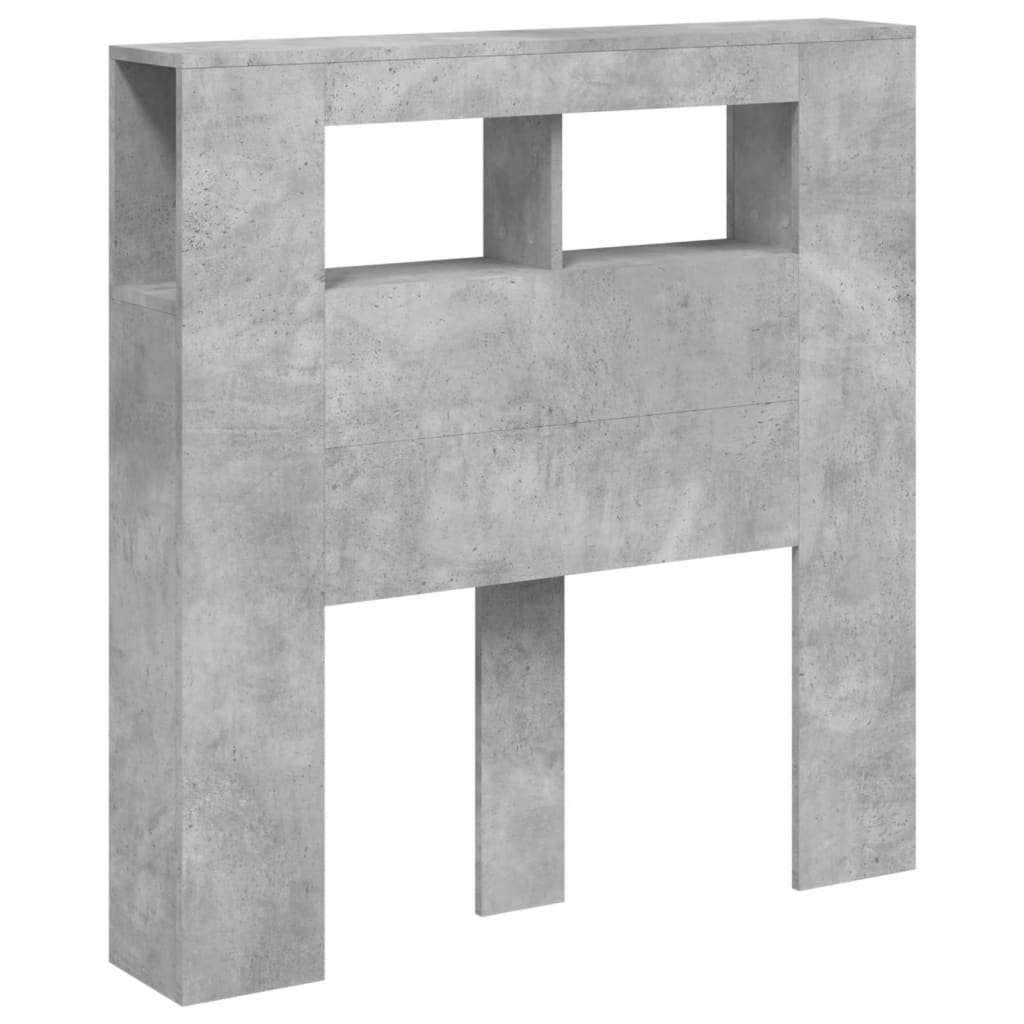Tête de lit à LED gris béton 100x18,5x103,5cm bois d'ingénierie - XIOS