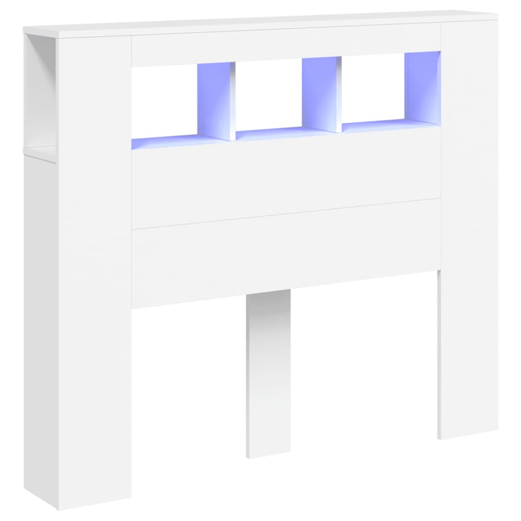 Tête de lit à LED blanc 120x18,5x103,5 cm bois d'ingénierie - XIOS