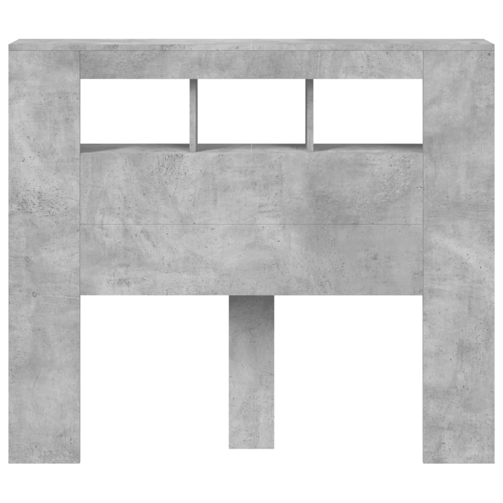 Tête de lit à LED gris béton 120x18,5x103,5cm bois d'ingénierie - XIOS