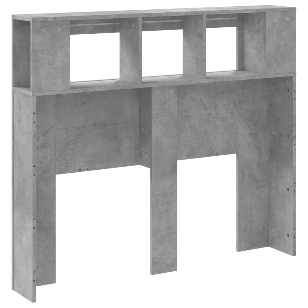 Tête de lit à LED gris béton 120x18,5x103,5cm bois d'ingénierie - XIOS