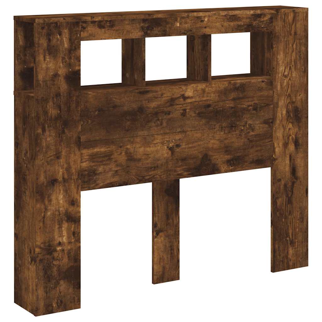 Tête de lit à LED chêne fumé 120x18,5x103,5cm bois d'ingénierie - XIOS