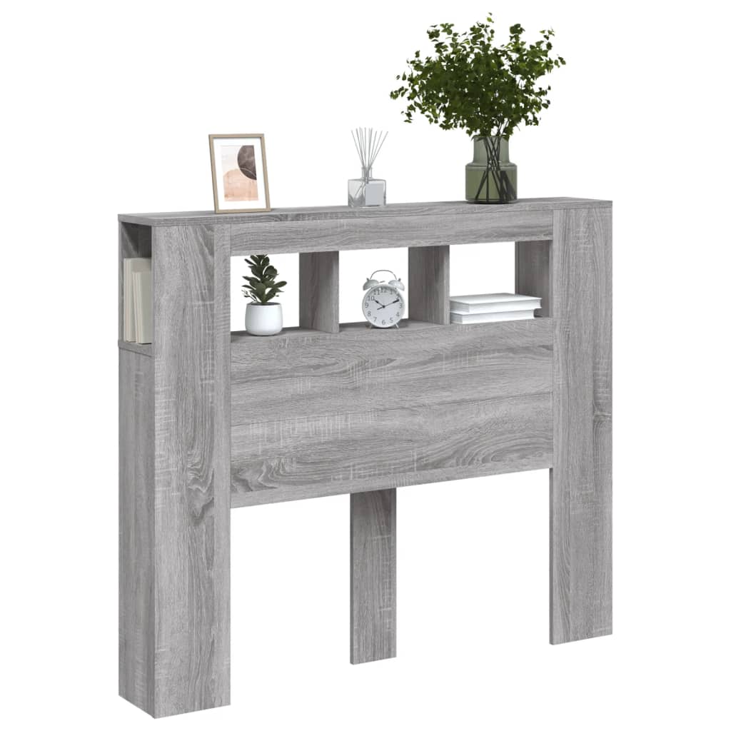 Tête de lit à LED sonoma gris 120x18,5x103,5 cm bois ingénierie - XIOS