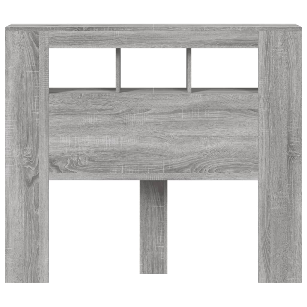 Tête de lit à LED sonoma gris 120x18,5x103,5 cm bois ingénierie - XIOS