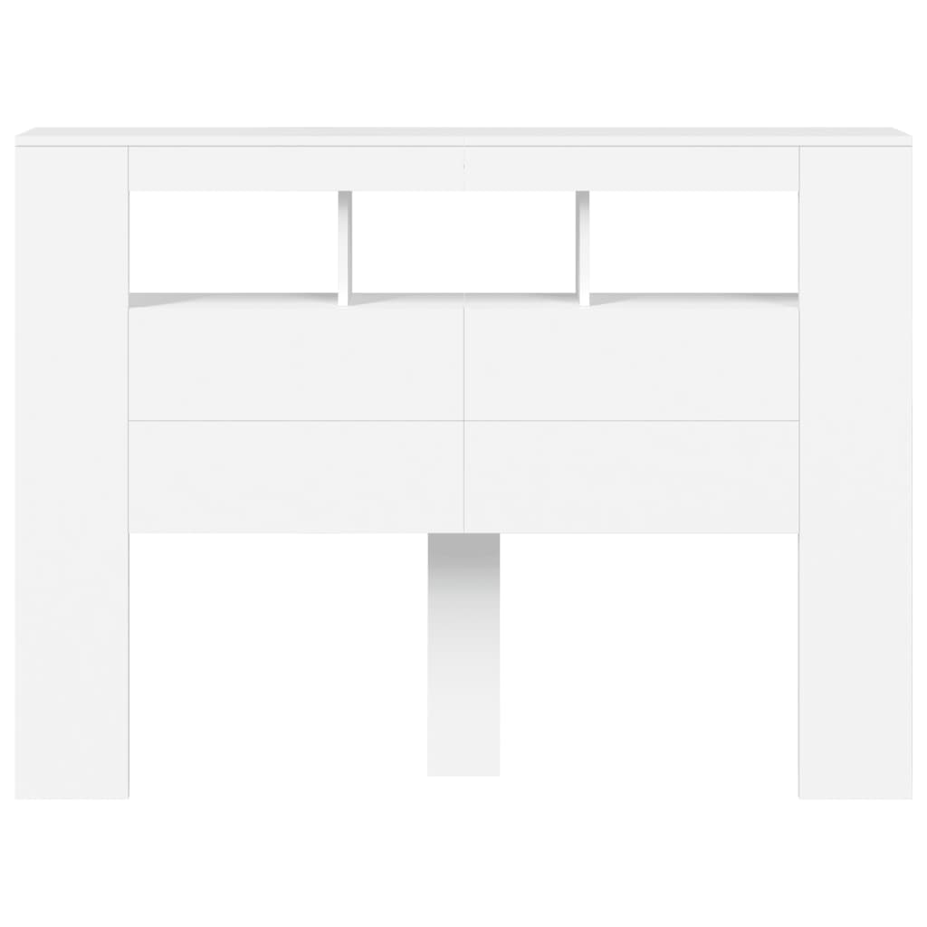 Tête de lit à LED blanc 140x18,5x103,5 cm bois d'ingénierie - XIOS
